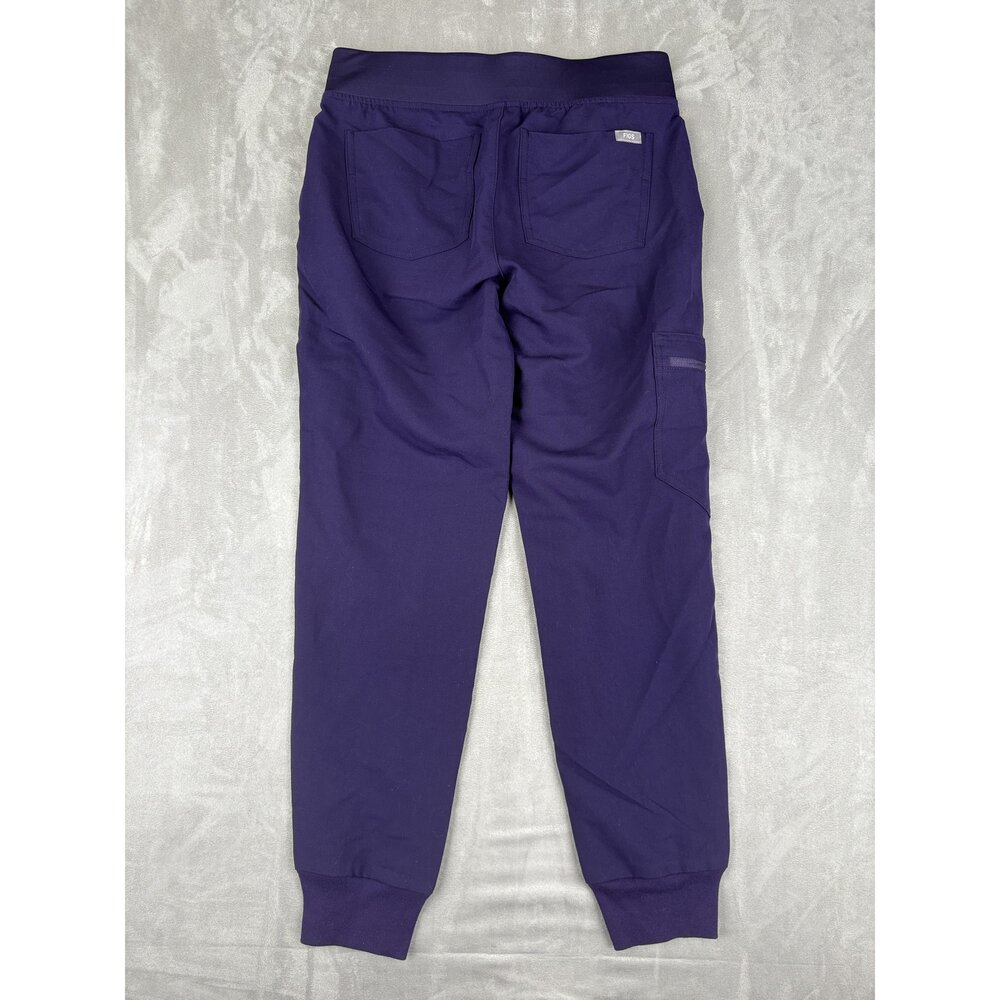 Figs Women's XS Scrub Set V-Neck Top & Jogger Pants - Deep Purple - Picture 7 of 14